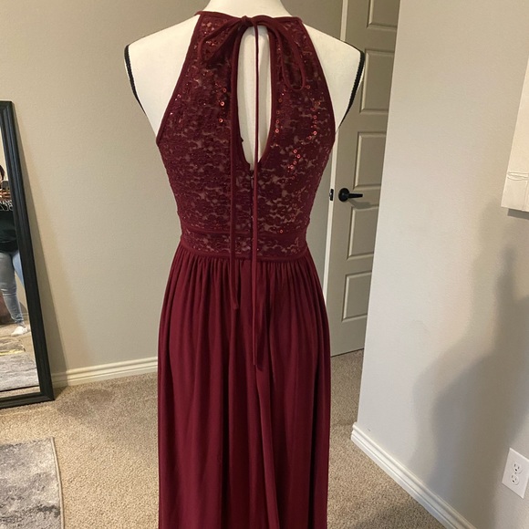 Prom Dress- Maroon - Picture 2 of 3